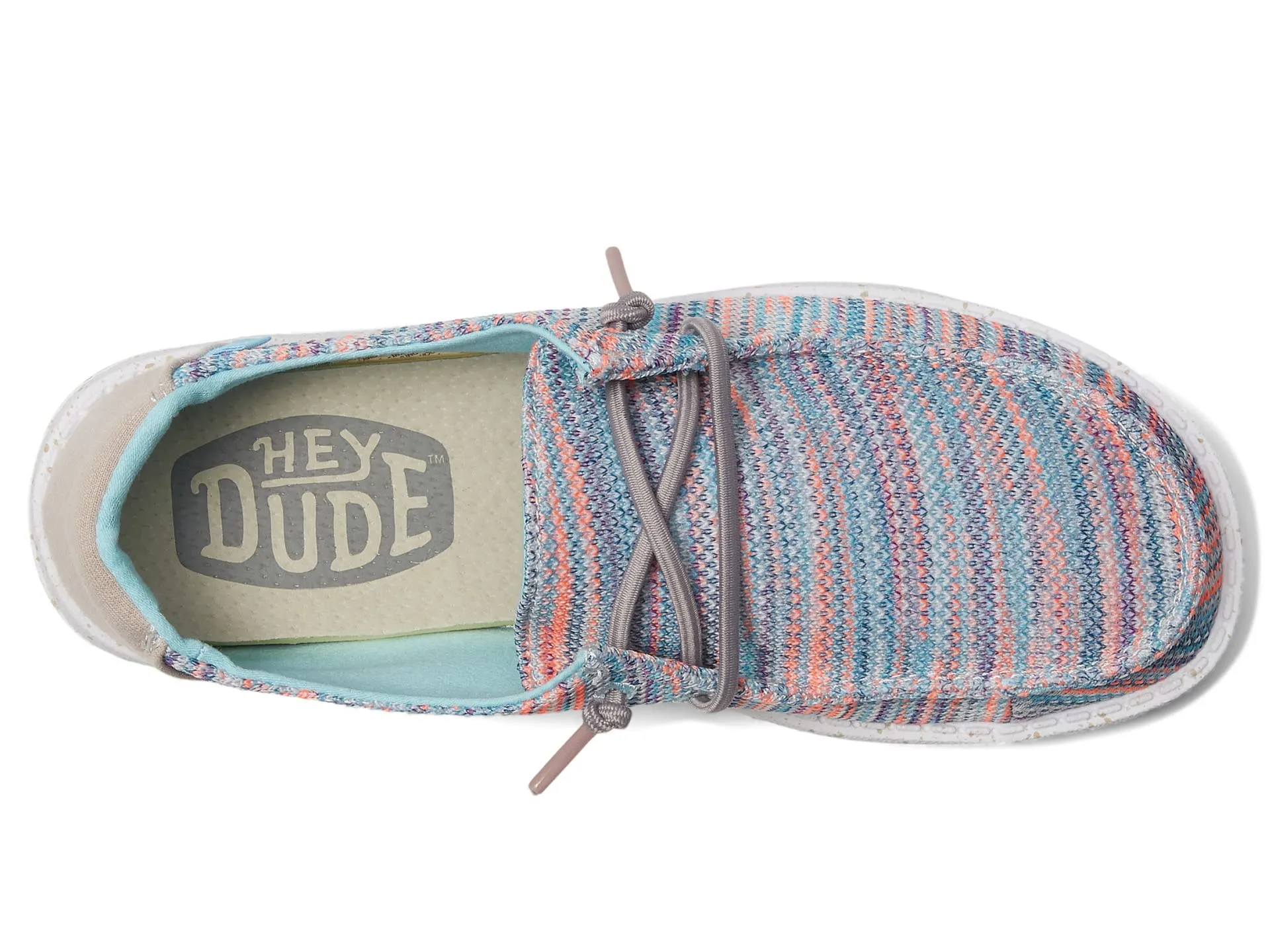 Hey Dude Wendy Stretch Loafers for Little and Big Kids with Low-Top Silhouette and Lace-Up Closure Sunset Pink 4 Big Kid M