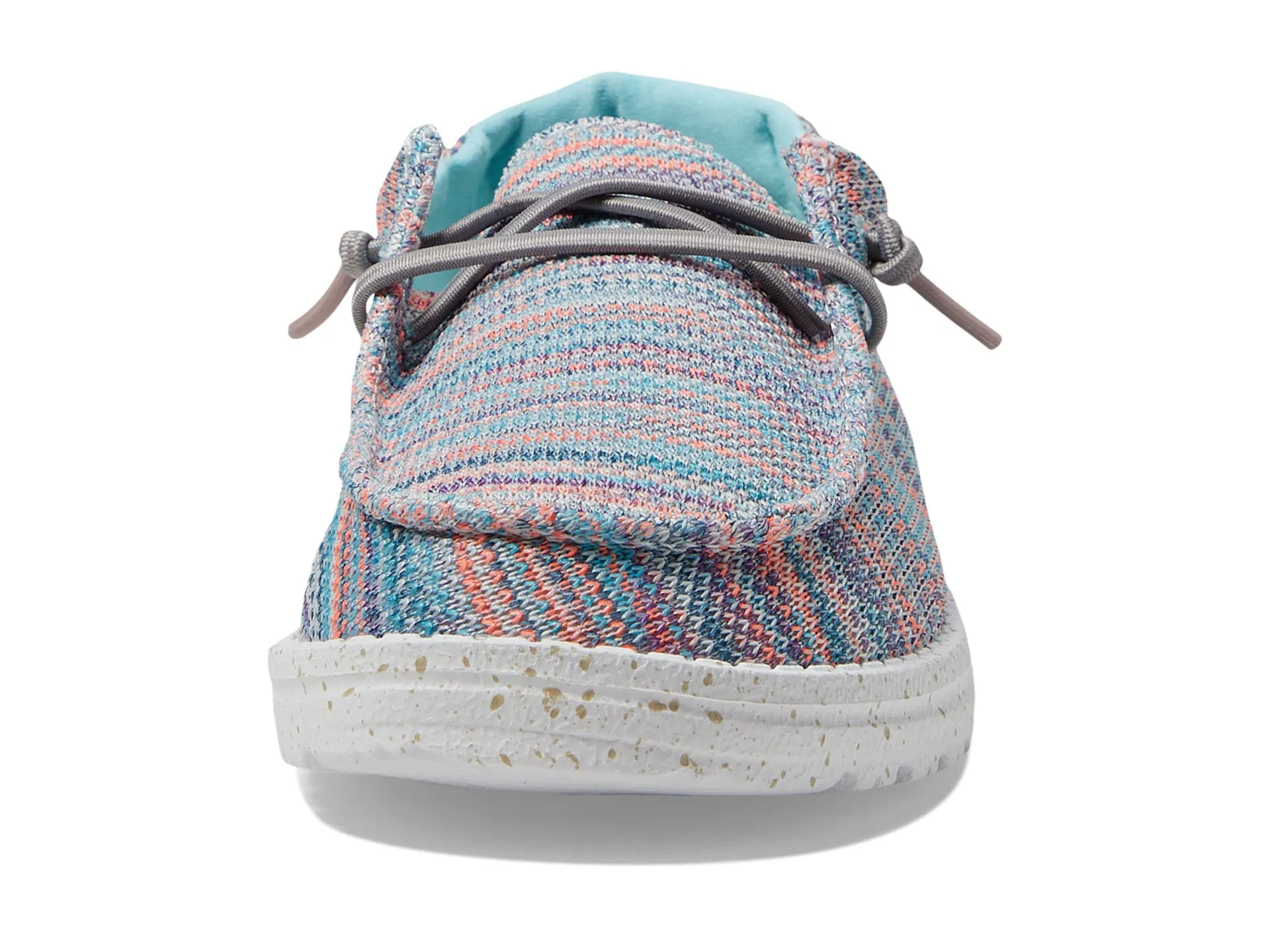 Hey Dude Wendy Stretch Loafers for Little and Big Kids with Low-Top Silhouette and Lace-Up Closure Sunset Pink 4 Big Kid M