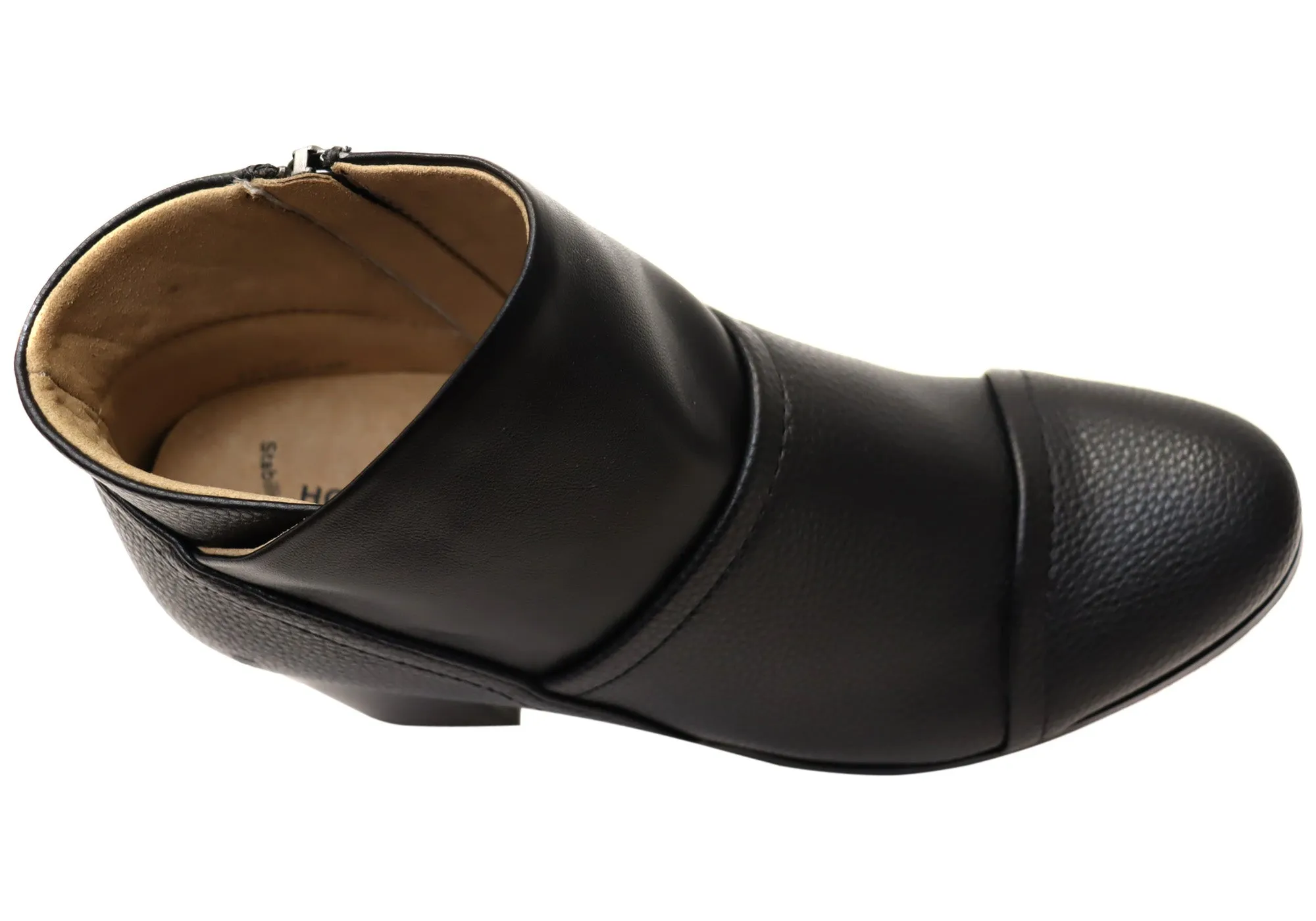 Homyped Empress Block Heel Womens Wide Fit Ankle Boots