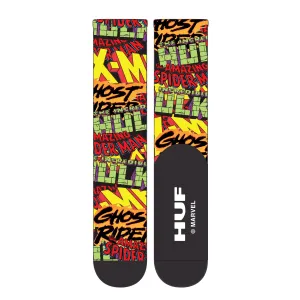 HUF Marvel Logos Socks - Multi