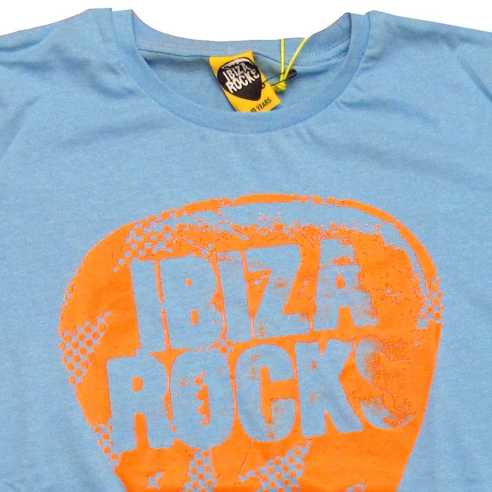 Ibiza Rocks Neon Orange Bolt Plectrum Kids T-shirt