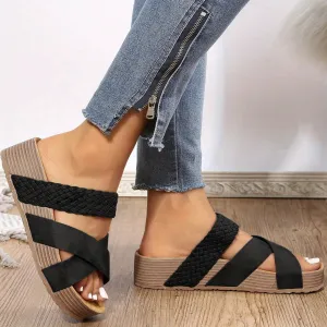 Irma® | Women's wedge heel sandals with braided straps