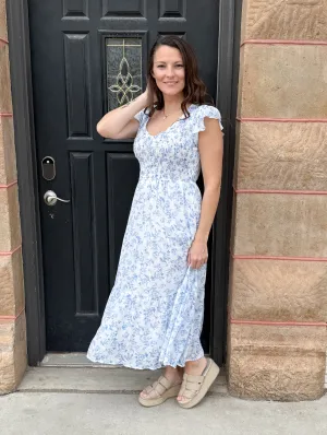 Isabel Floral Smocked Midi Dress