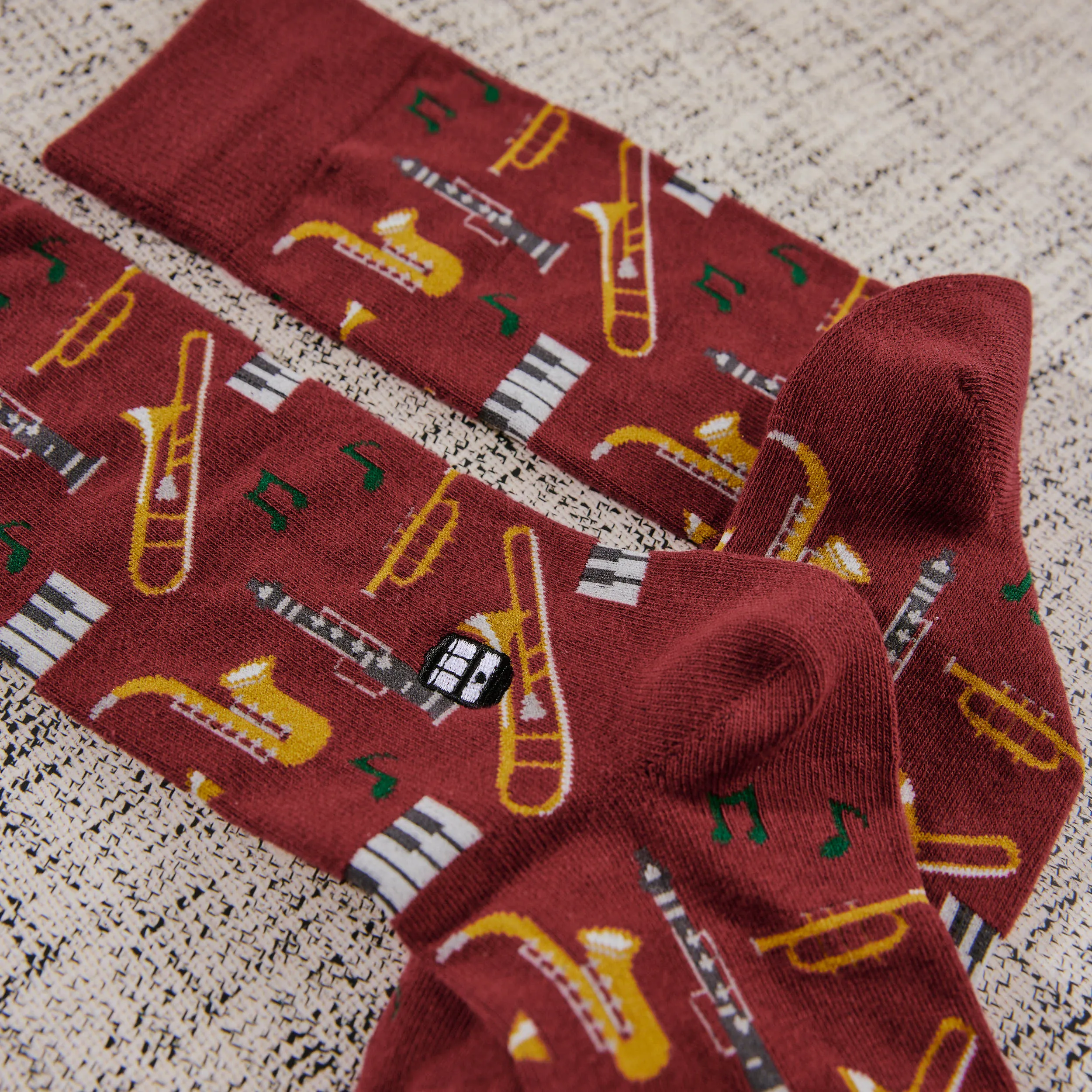 Jazz Maroon Socks