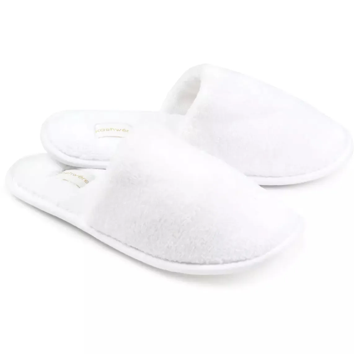 Kashwere Ultra Plush White Slippers Kapua Cotton Velour