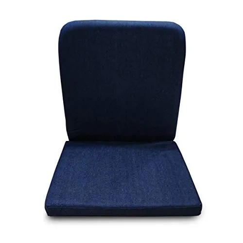 Kawachi Right Angle Back Support Portable Relaxing Folding Yoga Meditation Chair (Darkblue)