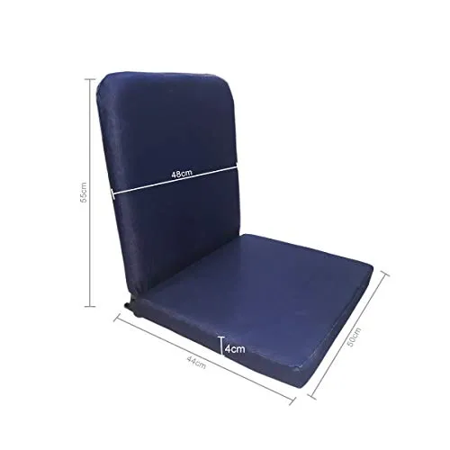 Kawachi Right Angle Back Support Portable Relaxing Folding Yoga Meditation Chair (Darkblue)