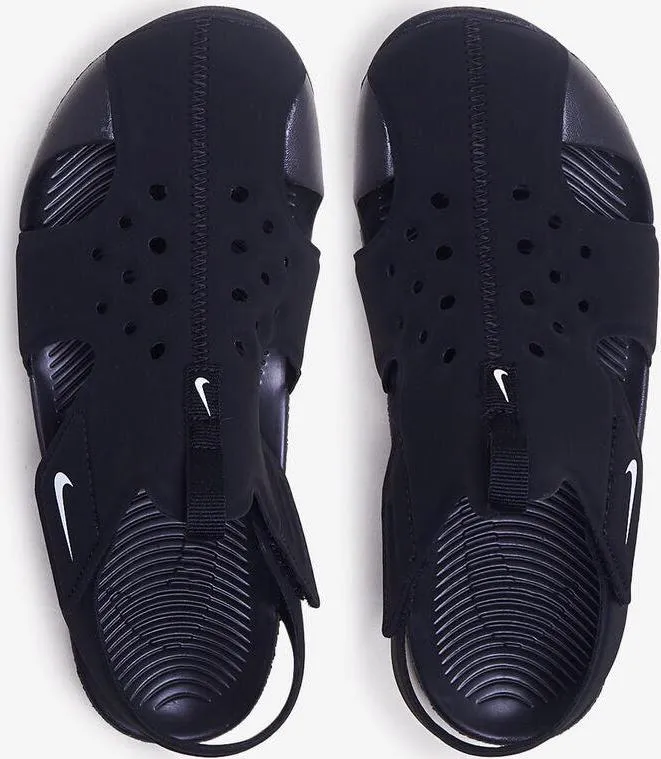 Kids Nike Sunray Protect 2 PS Black 943826-001 Slide Sandal Slippers