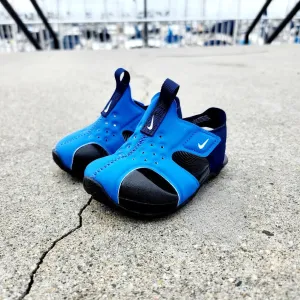 Kids Nike Sunray Protect 2 TD Signal Blue White Black 943827-001 Sneakers Shoe