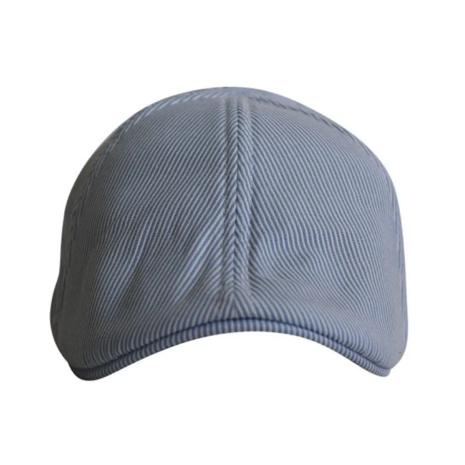 Kids The Seersucker Boston Scally Cap - Light Blue