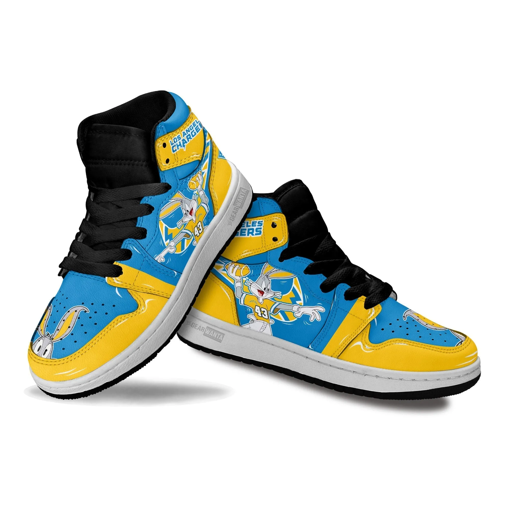 LA Chargers Kid J1s Sneakers Custom