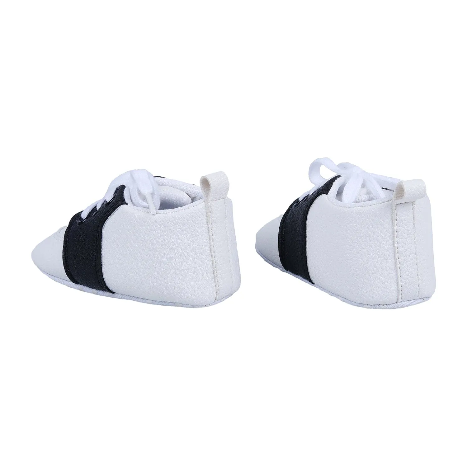 Lace-Up Stylish Leather Sneaker Shoes - Black