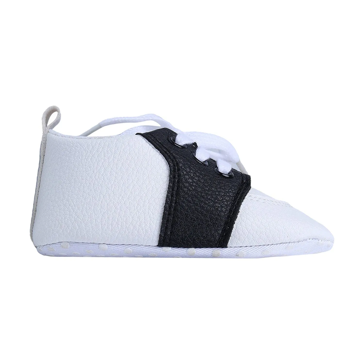 Lace-Up Stylish Leather Sneaker Shoes - Black