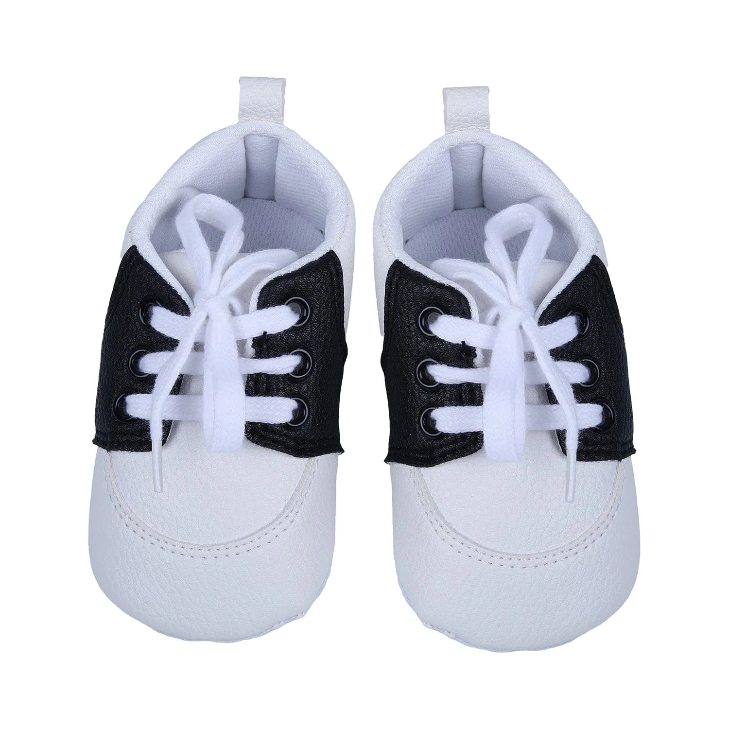 Lace-Up Stylish Leather Sneaker Shoes - Black