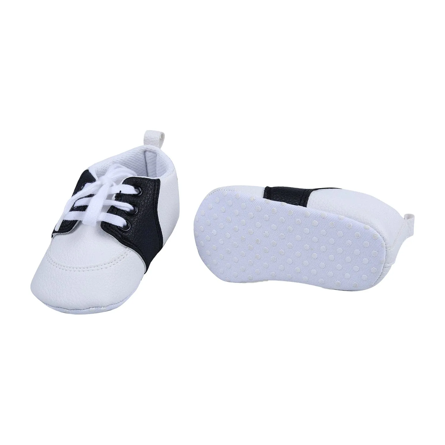 Lace-Up Stylish Leather Sneaker Shoes - Black