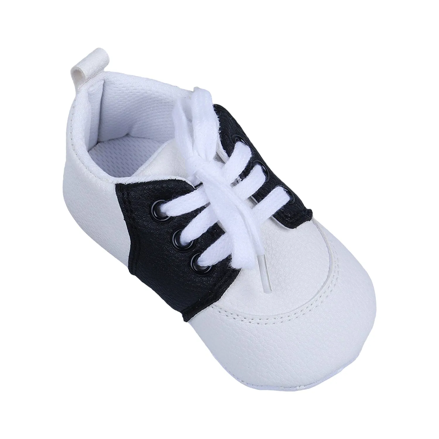 Lace-Up Stylish Leather Sneaker Shoes - Black