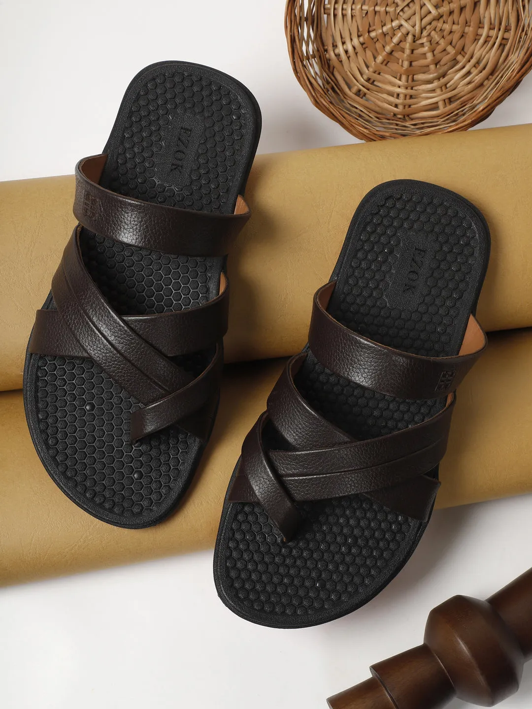 Leather Brown sandal for men