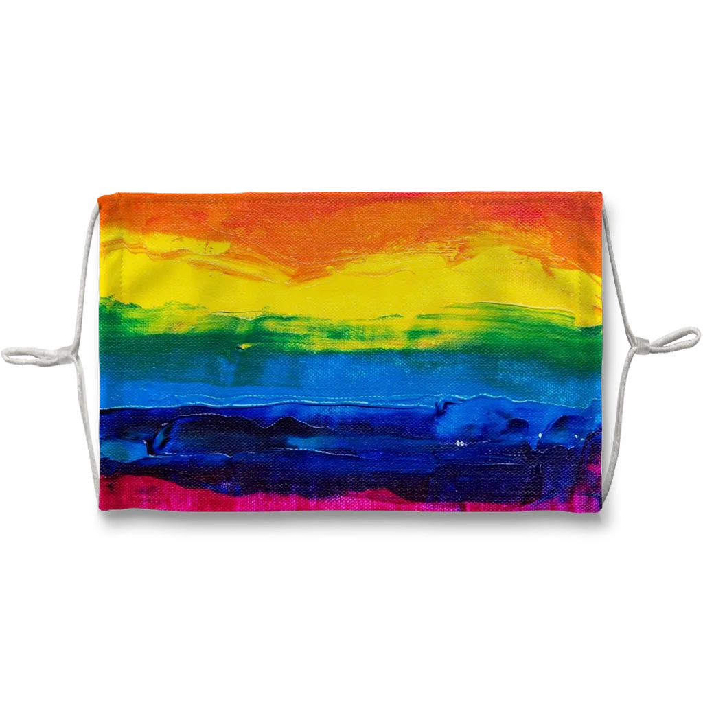 LGBT Pride Rainbow Canvas Paint Face Mask