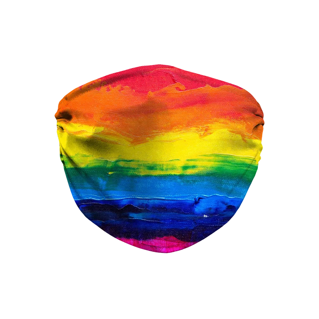 LGBT Pride Rainbow Canvas Paint Face Mask