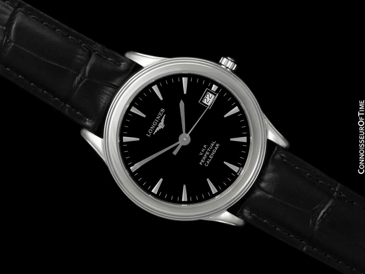 Longines Flagship V.H.P. Perpetual Calendar Mens Watch - Stainless Steel