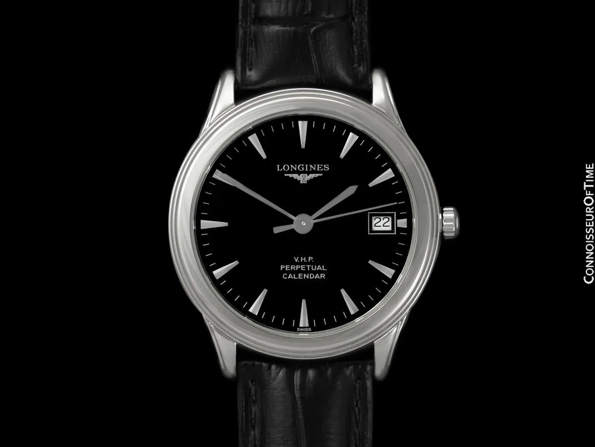 Longines Flagship V.H.P. Perpetual Calendar Mens Watch - Stainless Steel