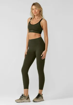 Lorna Jane Stomach Support Pocket Ankle Biter Leggings - Luxury Green