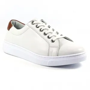 Lunar Zamora White Leather Trainer