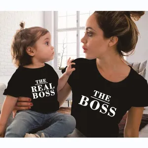 Matching Tees Mother And Child Printed Cotton T-Shirt
