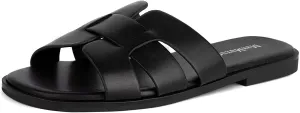 Maxmuxun Women'S H Band Slide Sandals Slip on Flat Sandals Comfort Backless Summer Shoes Slides
