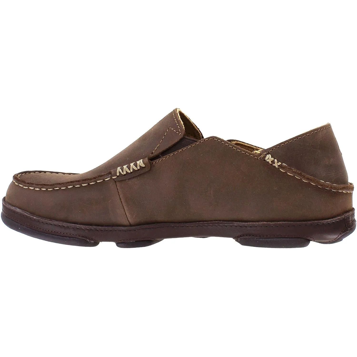 Men's OluKai Moloa Dark Wood/Dark Java Nubuck