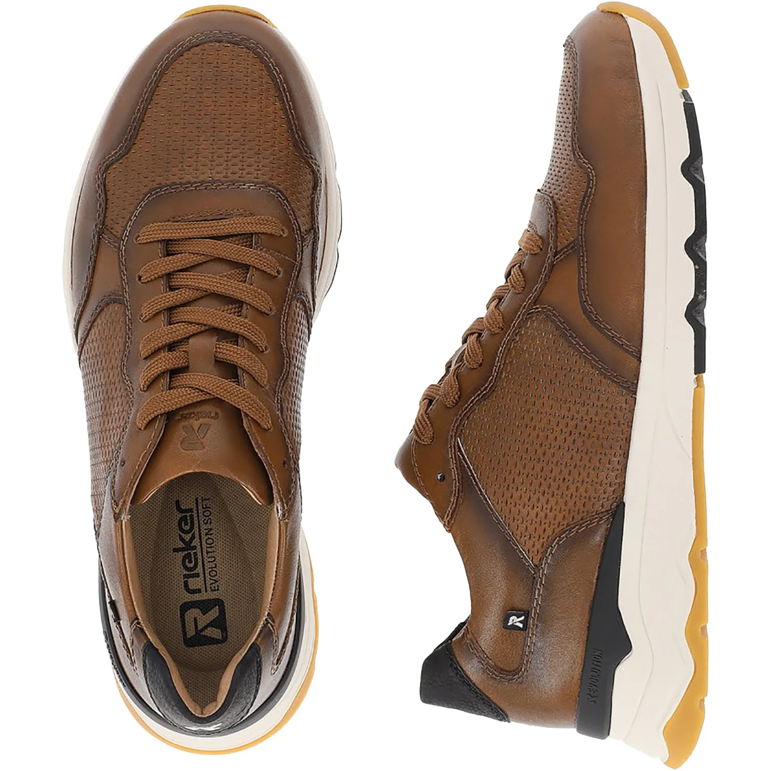 Men's Rieker U0900-24 Zed 00 Schoko/Schwarz Leather