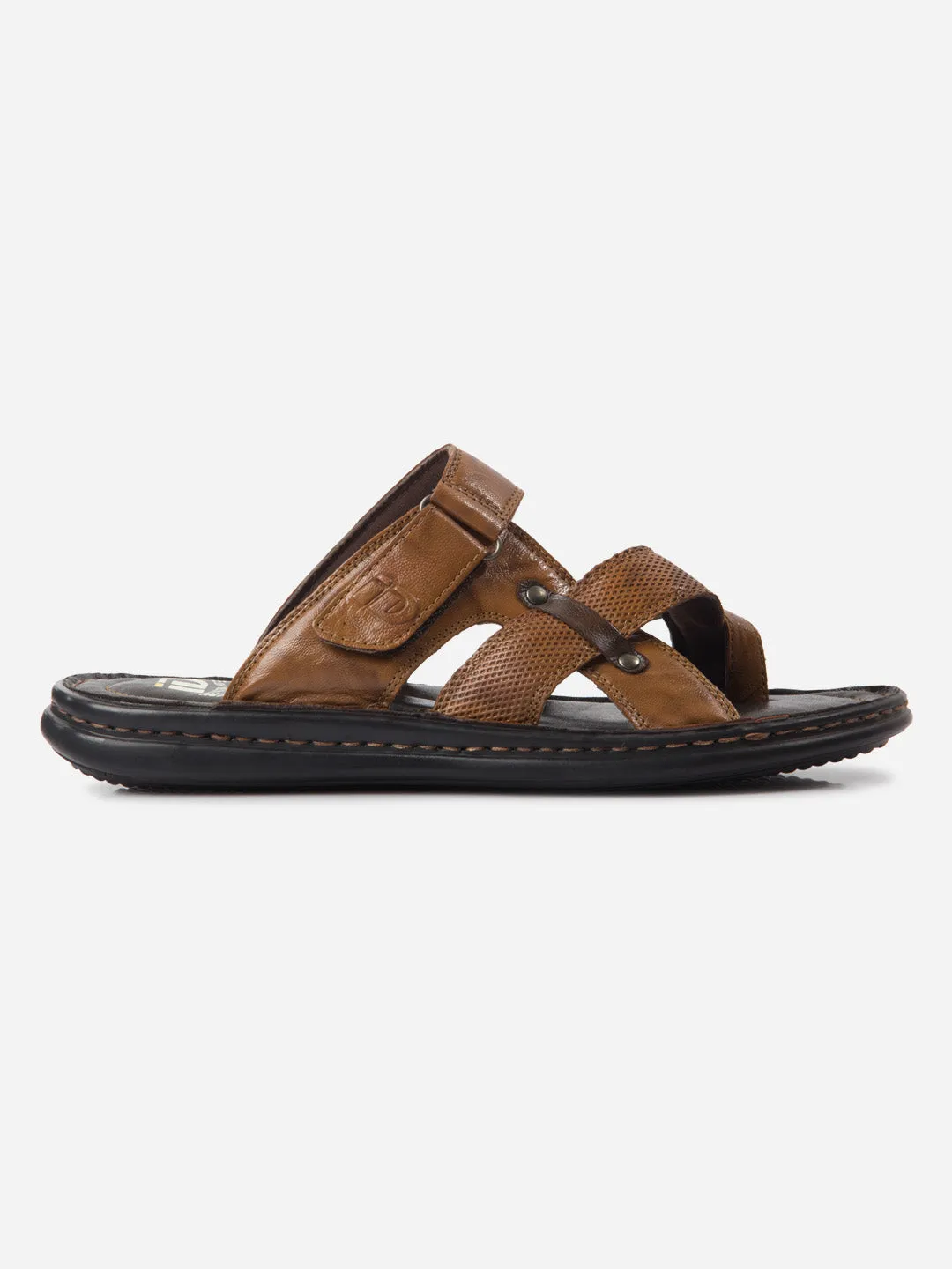 Men's Tan Cross Strap Sandals (ID4151)