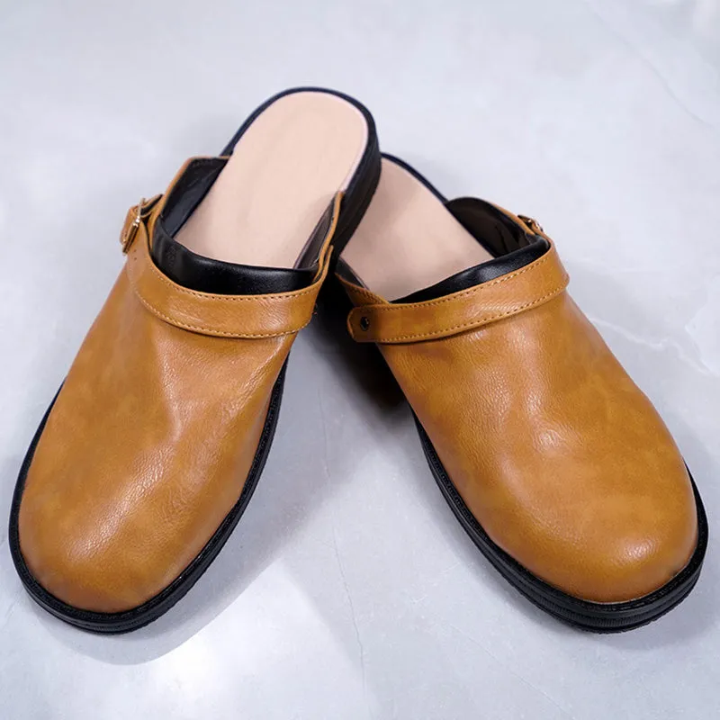 Men's Vegan Leather Casual Slipper