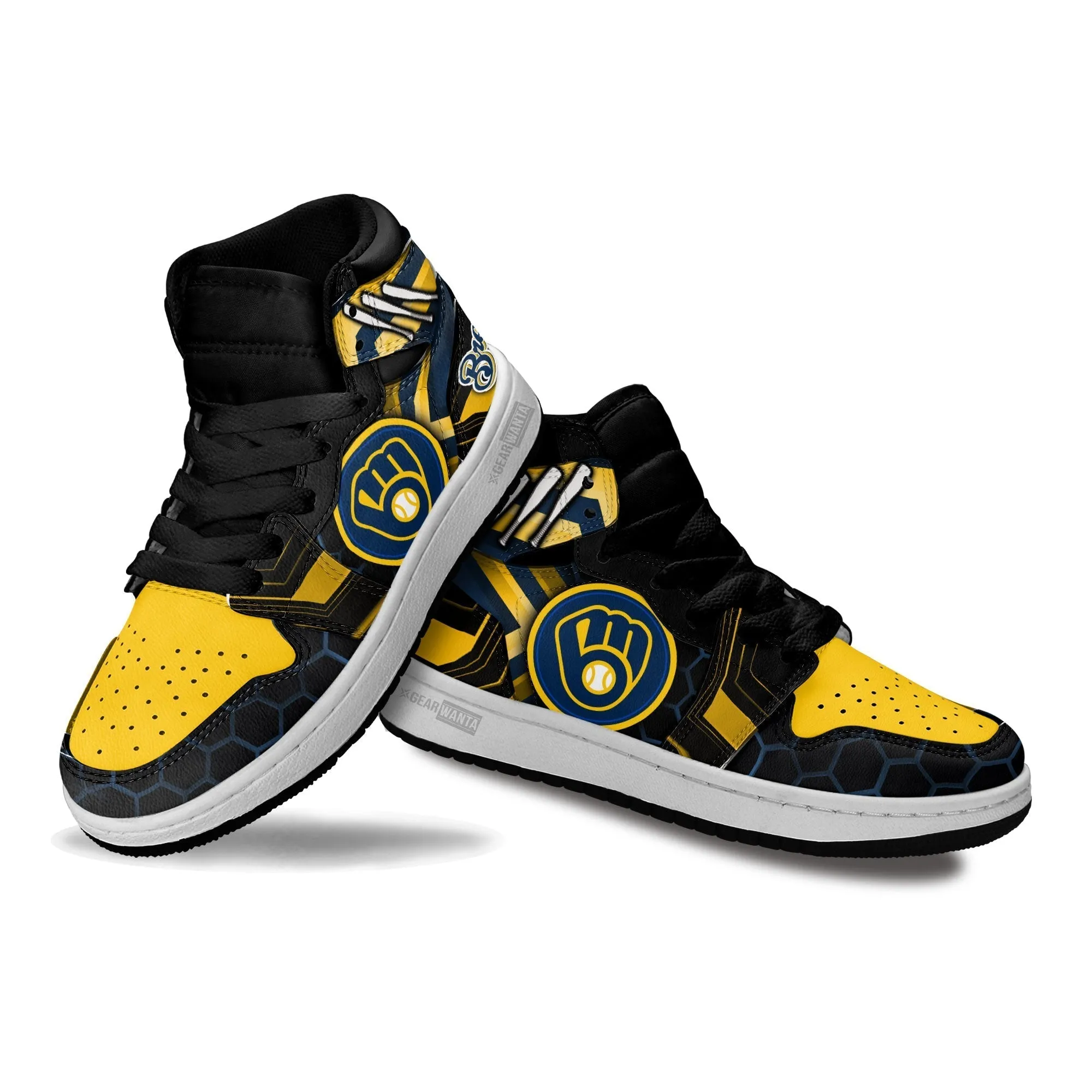 Milwaukee Brewers Kid J1s Sneakers Custom