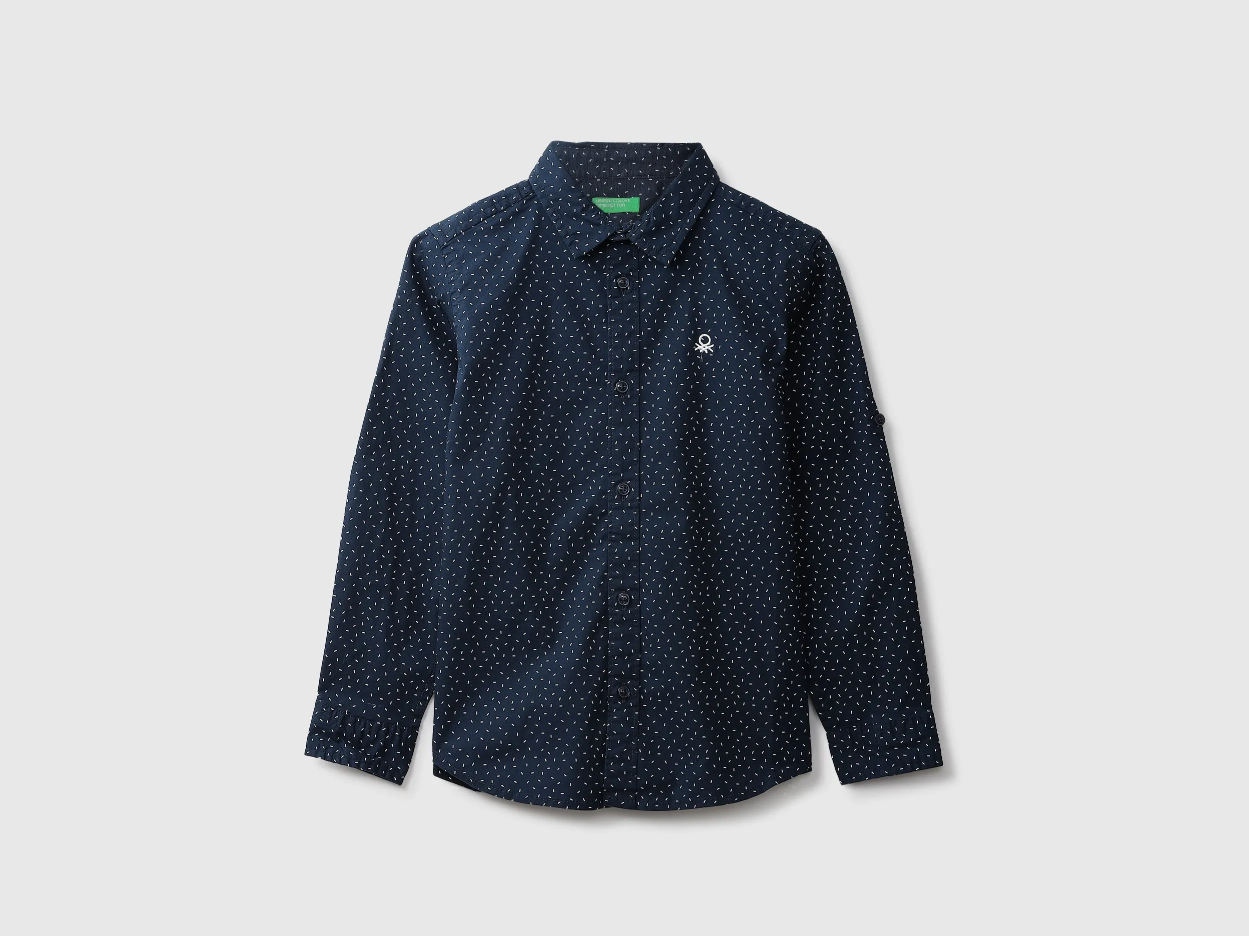 Navy Blue Printed Shirt