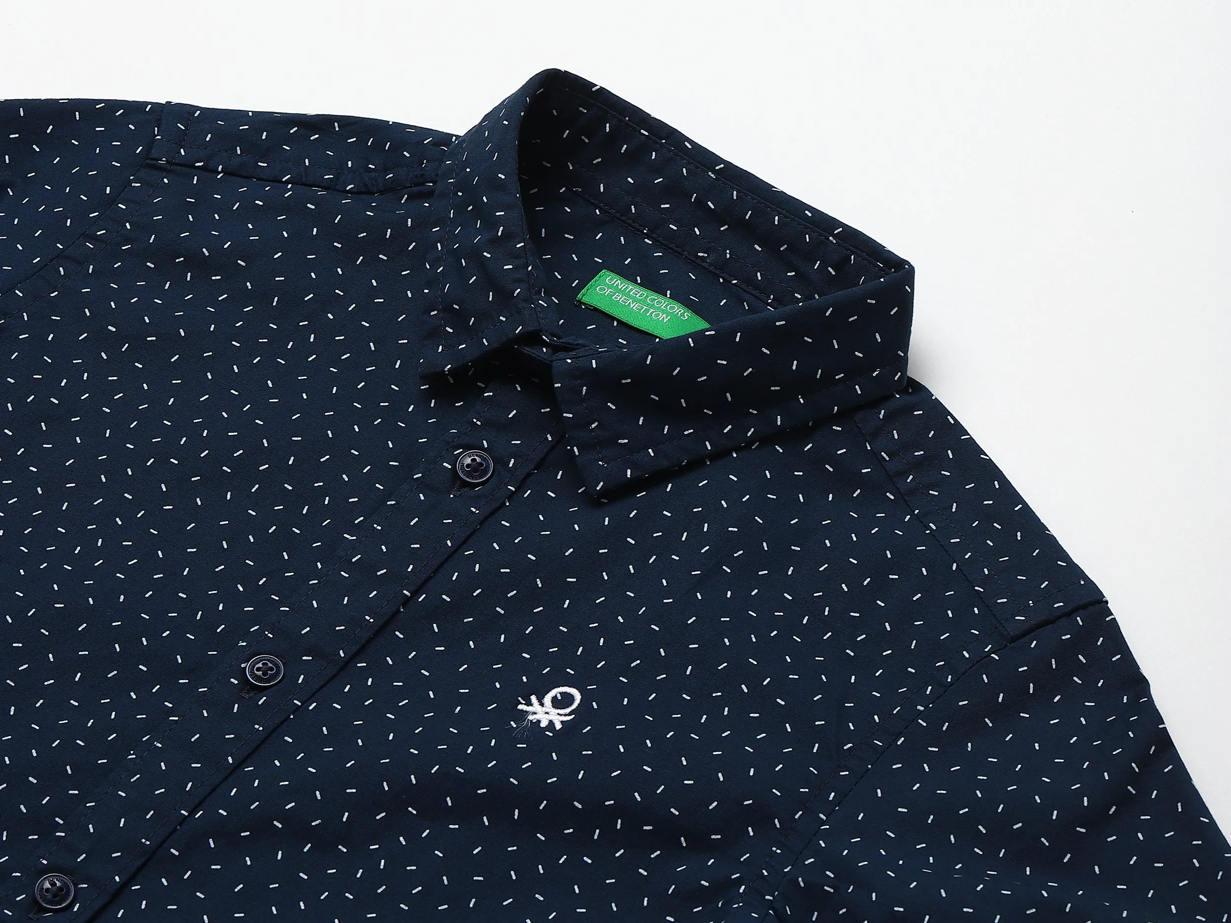 Navy Blue Printed Shirt