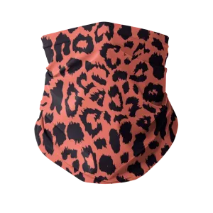 Neon Peach Leopard Spot Sublimation Neck Gaiter