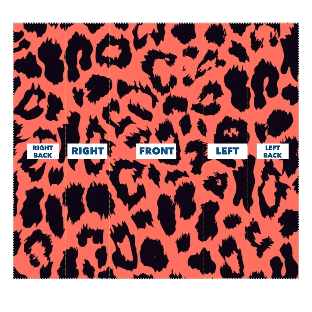 Neon Peach Leopard Spot Sublimation Neck Gaiter