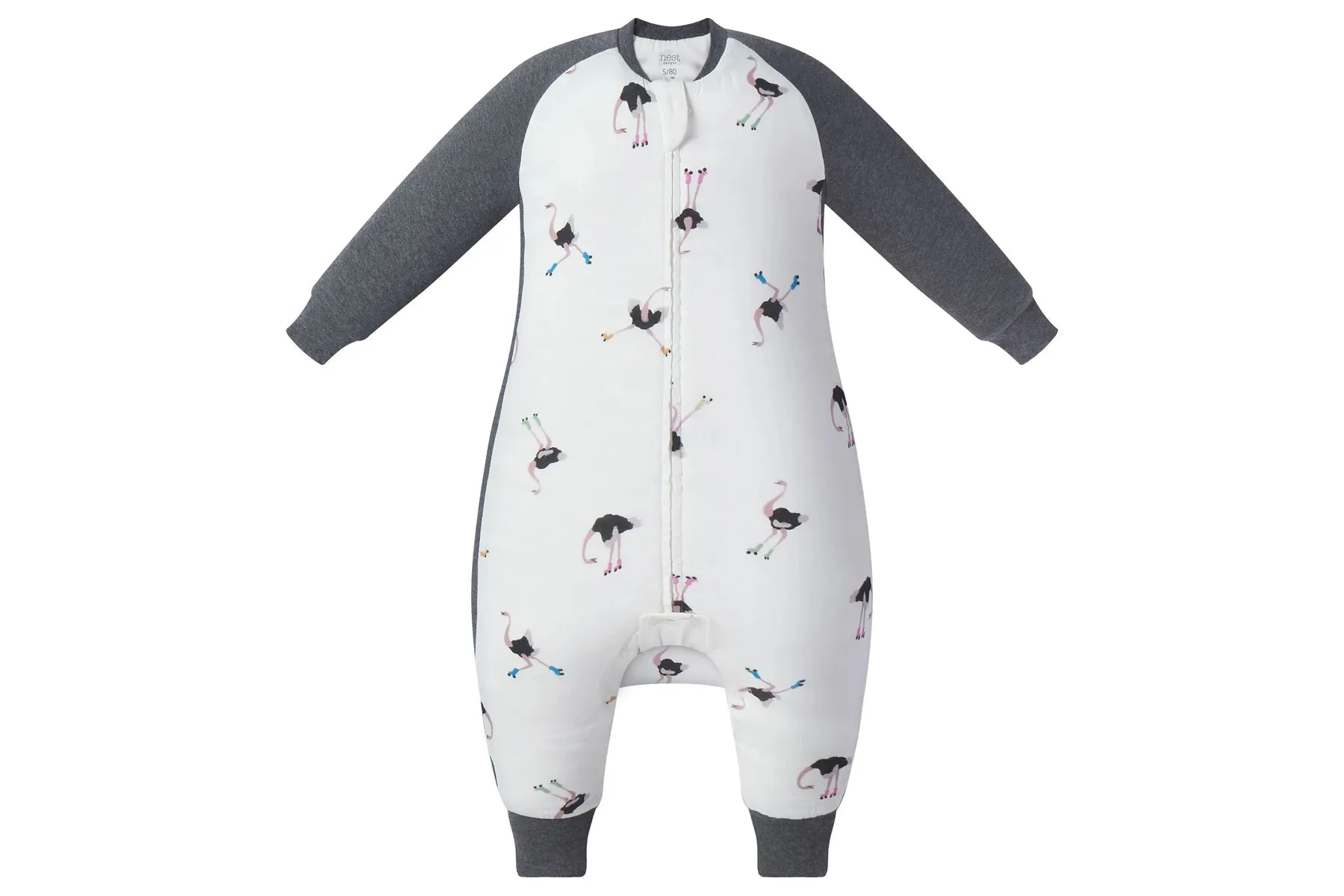 Nest Designs Bamboo Long Sleeve Footed Sleep Bag 1.0 TOG - Let's Roll