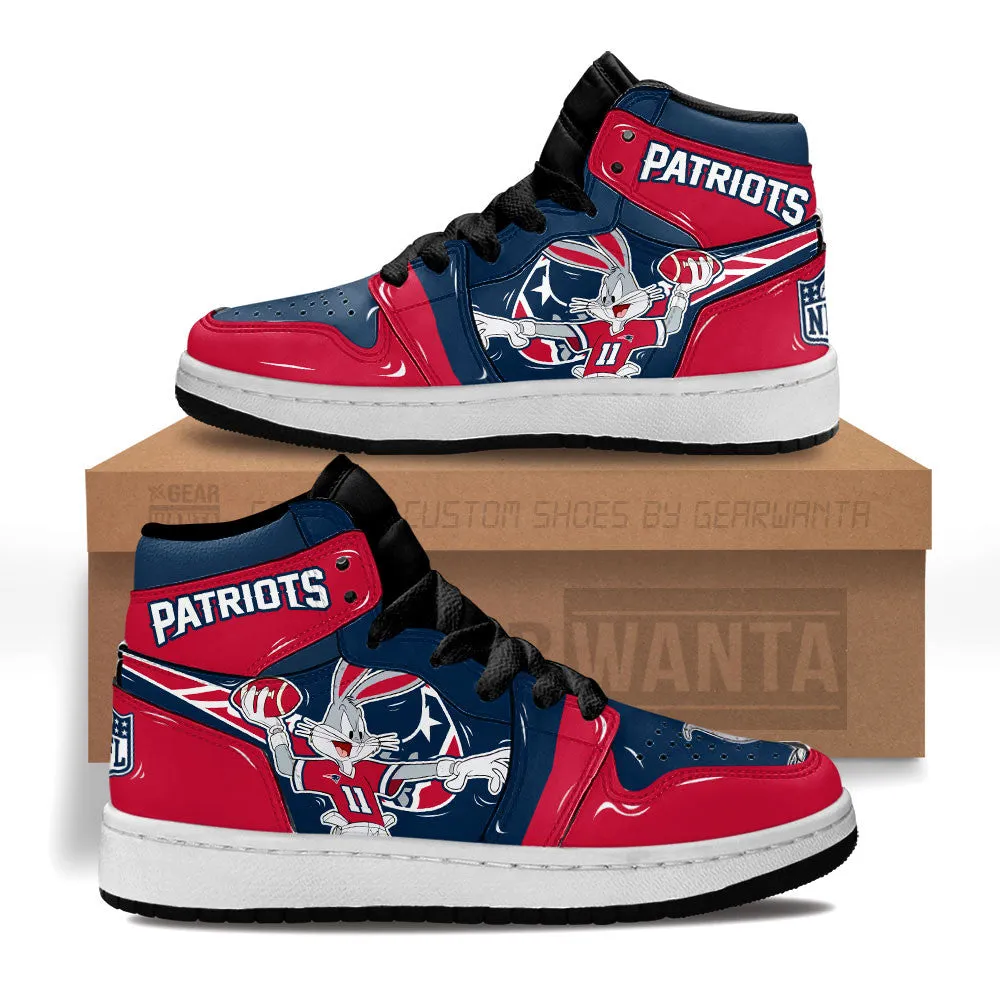 New England Patriots Kid J1s Sneakers Custom