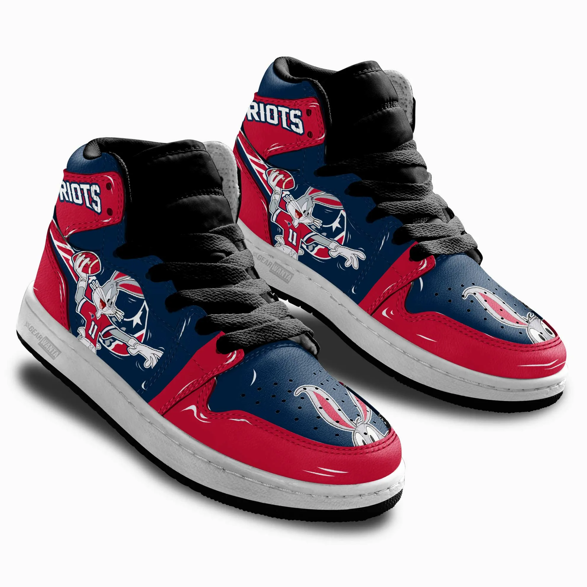 New England Patriots Kid J1s Sneakers Custom
