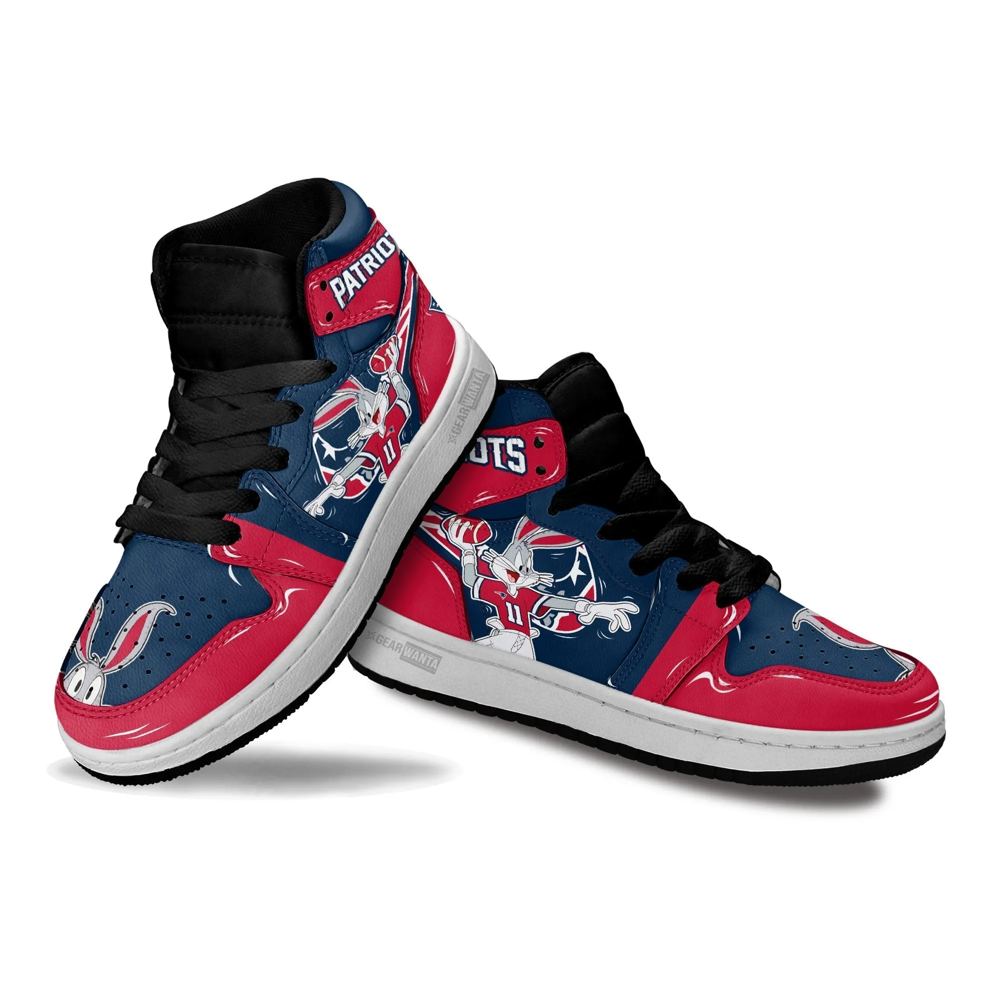New England Patriots Kid J1s Sneakers Custom