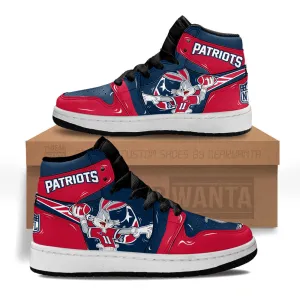 New England Patriots Kid J1s Sneakers Custom