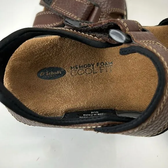 New Men's Gus Fisherman Sandal size 8 Velcro dr scholls memory foam cool fit.