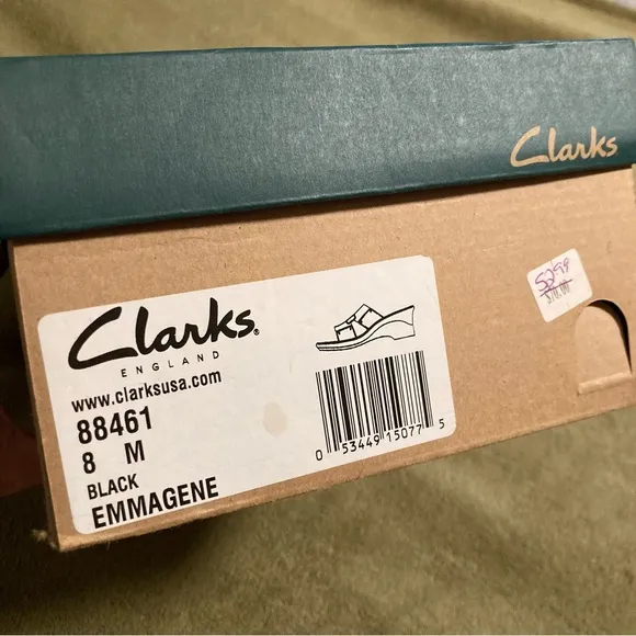 NIB Vintage Clarks Emmagene Leather Sandals Women's Size 8M
