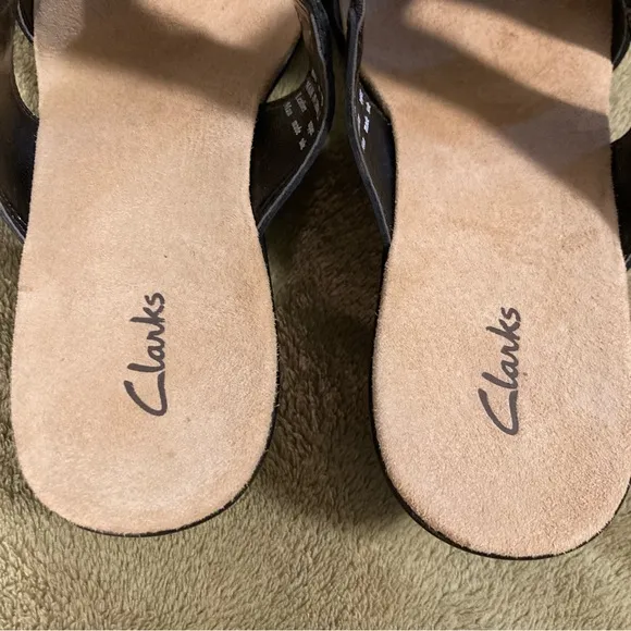 NIB Vintage Clarks Emmagene Leather Sandals Women's Size 8M