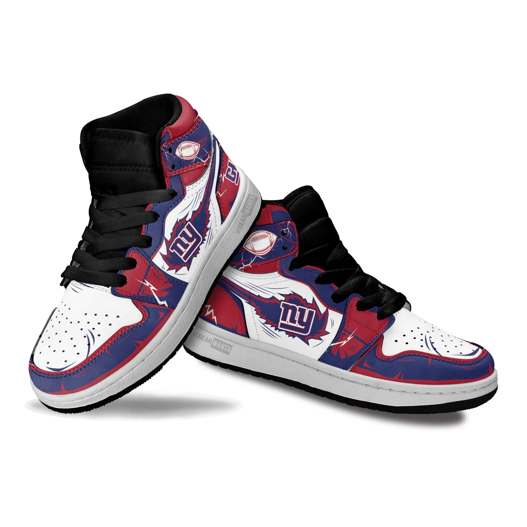 NY Giants Kid J1s Sneakers Custom