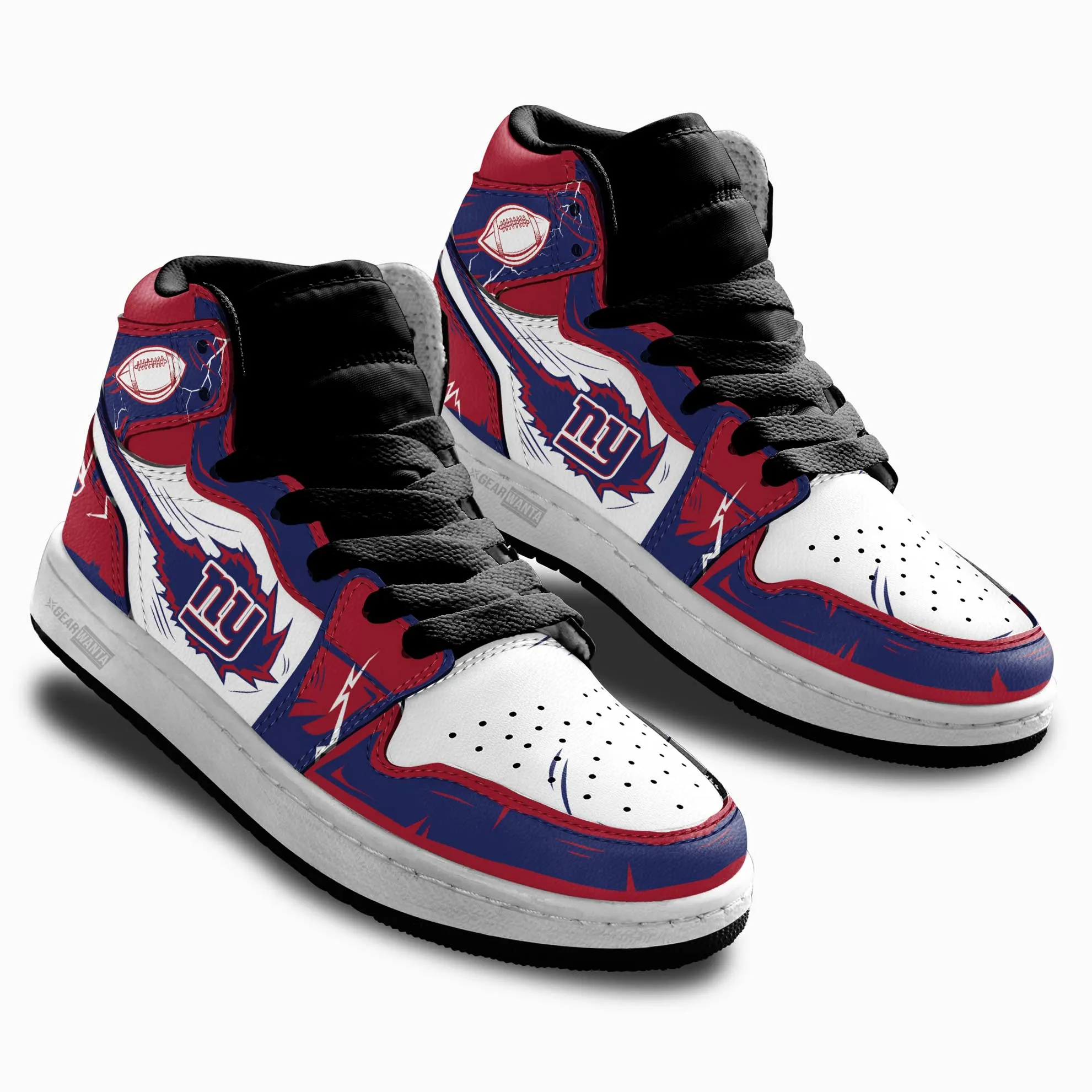NY Giants Kid J1s Sneakers Custom