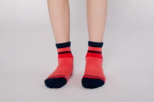 Oakiwear Kids Merino Wool Socks Hiking Outdoor, Mini-Crew Red
