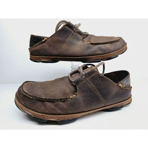 Olukai Men 9 brown color